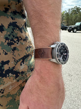 Load image into Gallery viewer, Zulu Strap - Horween Chromexcel - Natural- Eagle, Globe and Anchor