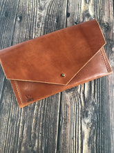 Load image into Gallery viewer, Envelope Clutch - Buck Brown Harness Leather
