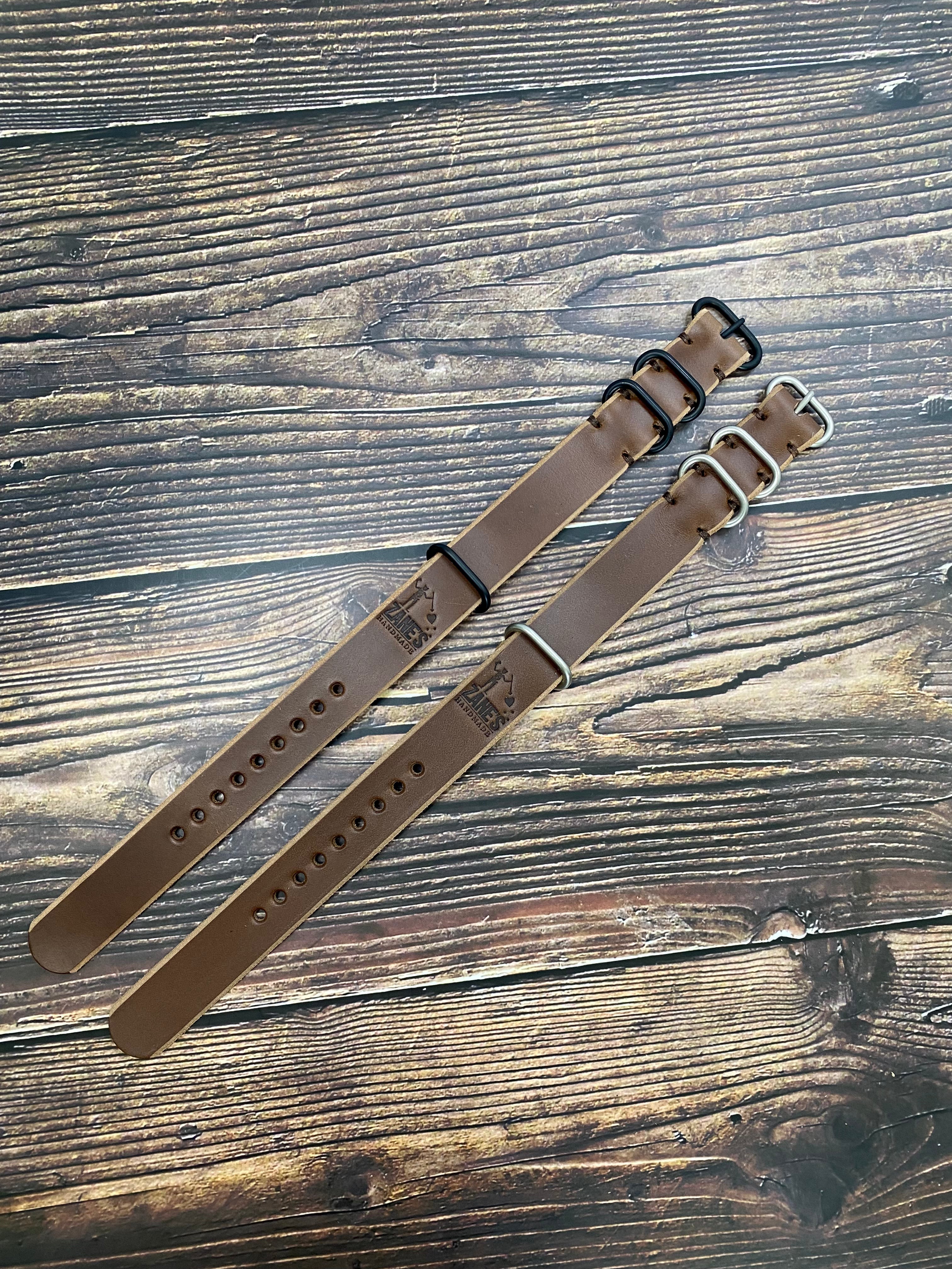 NATO Strap - Horween Chromexcel - Natural – Zane's Handmade